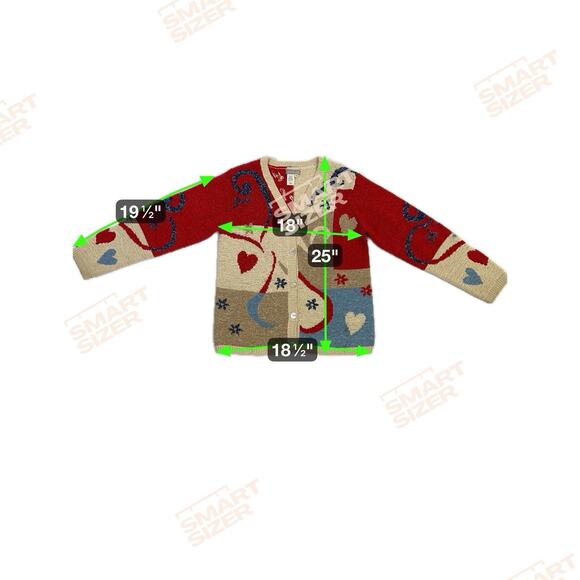 VTG Coldwater Creek Flight Of Heart Cardigan Sweater Sz S Cottagecore Grandma - Picture 11 of 11